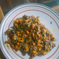A picture of Beans and plantain porridge.