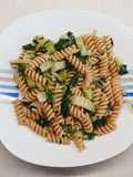 Whole Wheat Fusilli with Swiss Chard, Garlic, Oil, and Chili Pepper