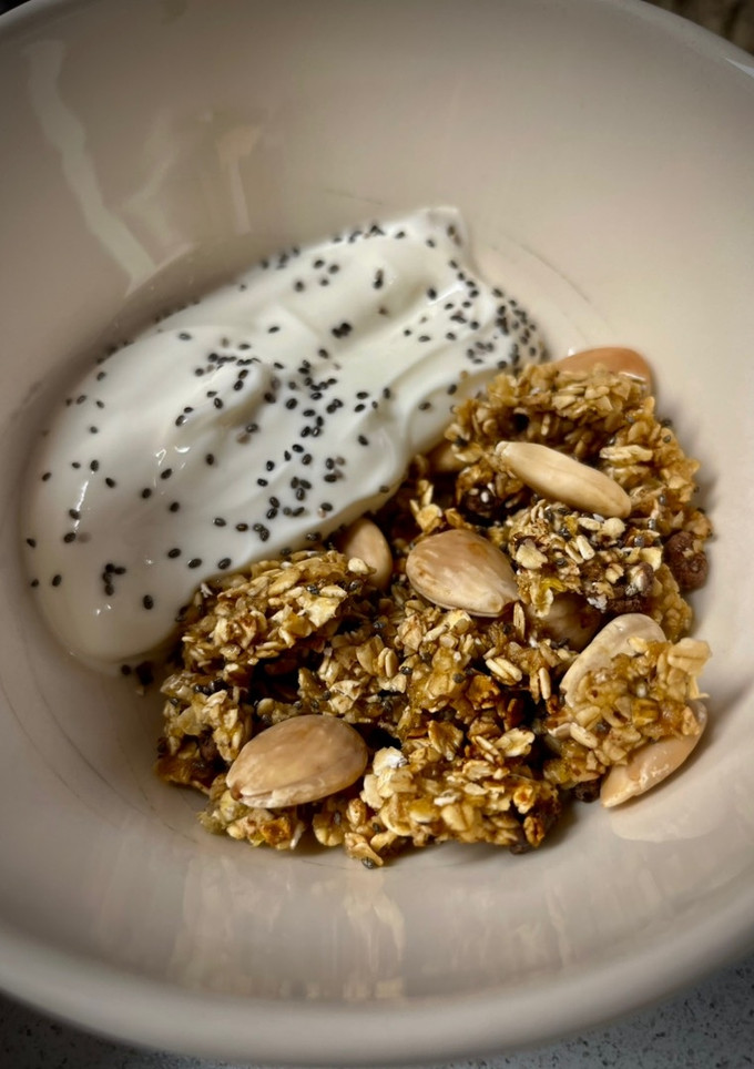 Una foto de Granola con chocolate en Airfryer ¡facilísima!