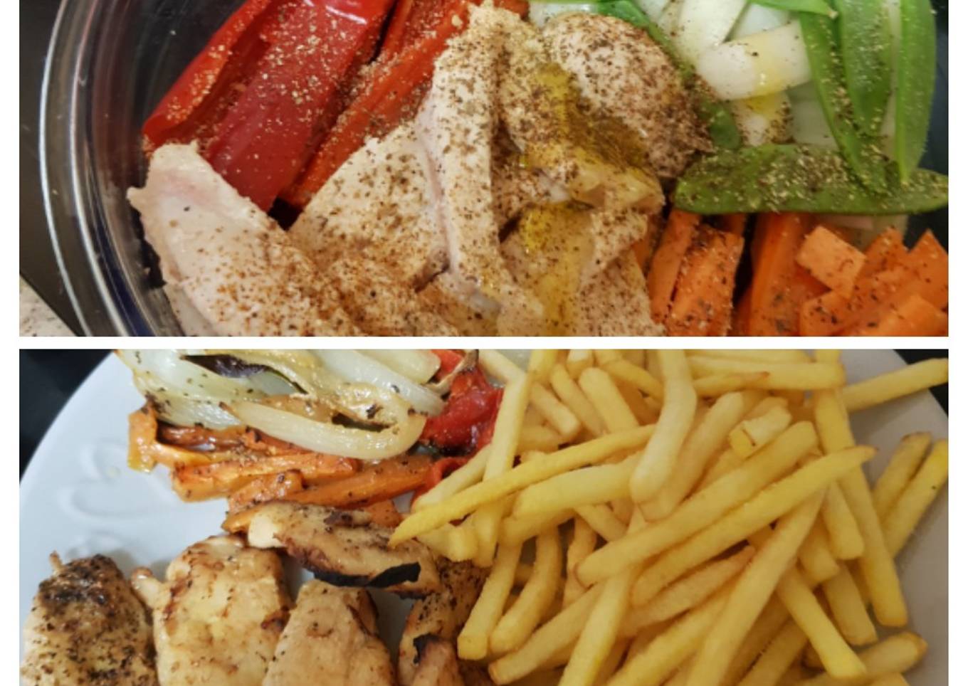 My Roast Chicken and Veg Oven Bake in Virgin Olive oil