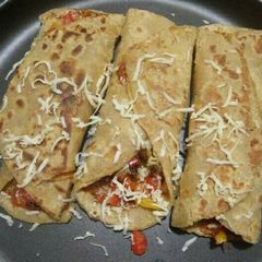 Vegetable paratha roll A picture of Vegetable paratha roll.