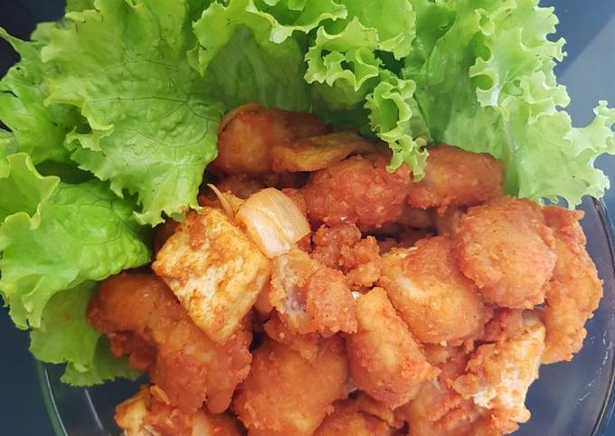 Langkah Mudah Bikin Ayam Popcorn Pedas ala Korea mudah sederhana, Menggugah Selera