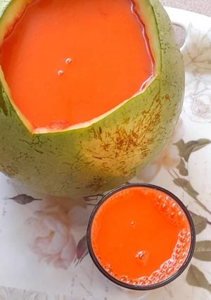 Juice din water melon d kwakwa da dabino sai kanumfari 😋 ainihin hoton girkin