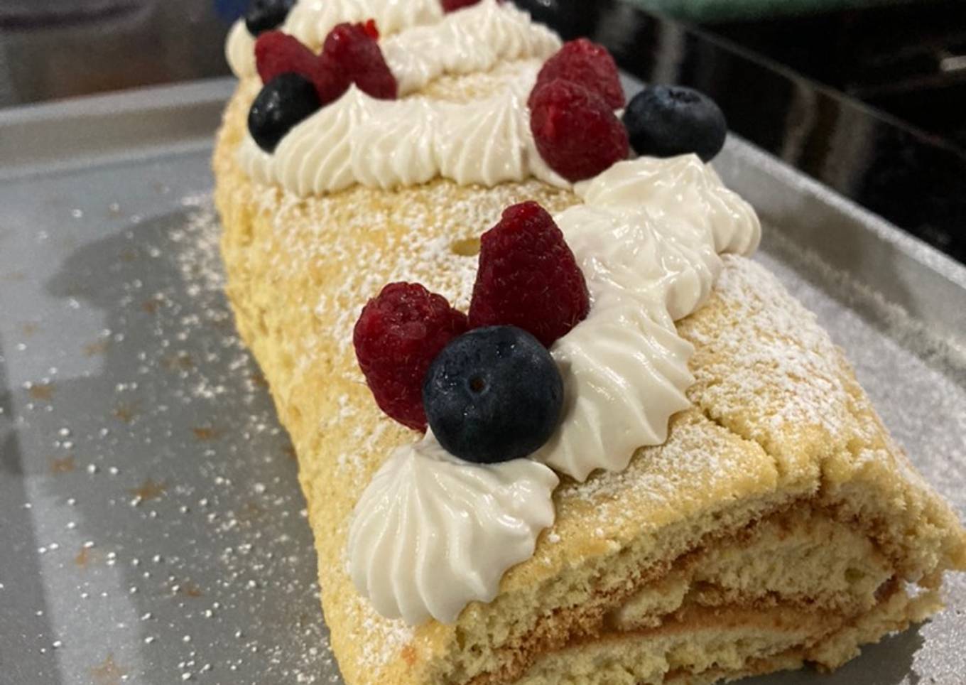 Jelly roll de crema de limón