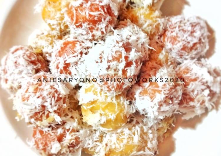 Resep Klepon Dwiwarna Ubi Kuning 🌰🌰 yang Lezat Sekali