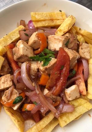 Una foto de Saltado de tofu