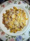 Pasta con salsa de calabaza y roquefort