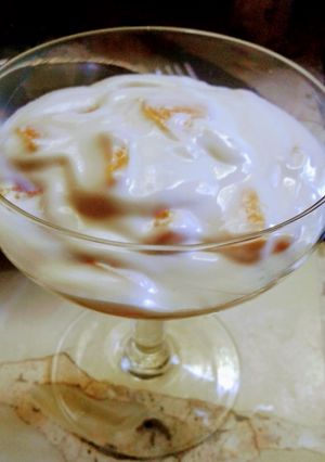 Una foto de Copa de duraznos con crema light