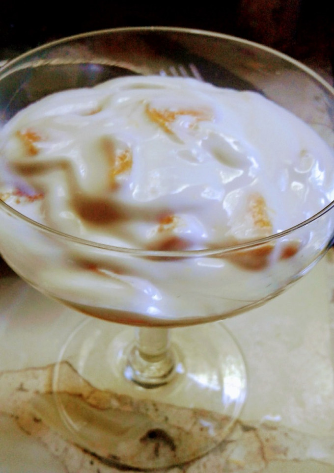 Una foto de Copa de duraznos con crema light