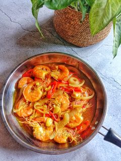 Gambar Udang goreng kunyit