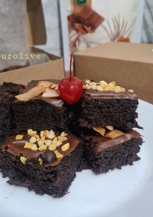 Foto resep Brownies Viral Shiny Crust (Fudge Brownies)