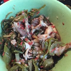 A picture of Sauteed Frog Legs with Salted Mustard.