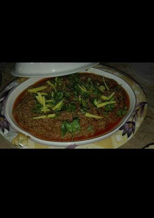 A picture of Fry qeema.