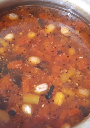 A picture of Gujarati Khatti Mithi Dal.