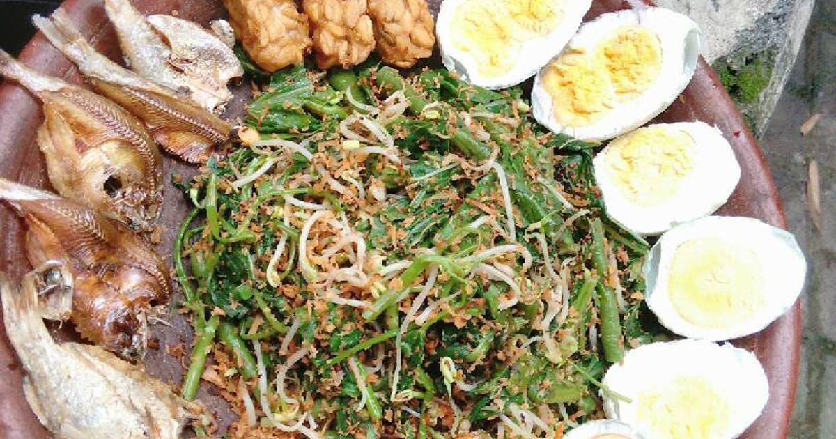 Resep Urap Sayuran Lengkap Dgn Lauk Ala Kampung Oleh Bunda Luqmans