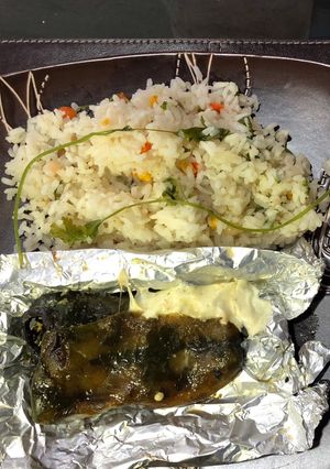 Una foto de Chiles rellenos