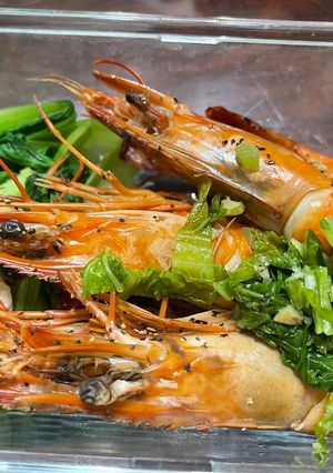 簡單餐 蝦蝦遊蔬食 的食譜成品照片