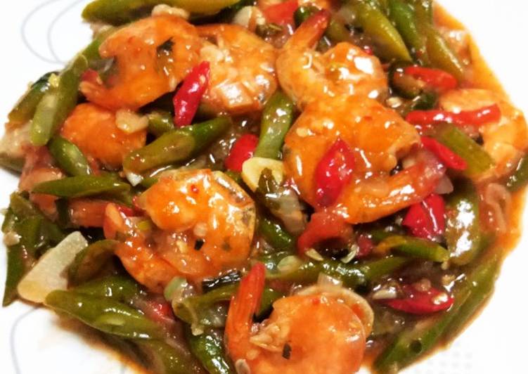 TUMIS UDANG BUNCIS SAUS TIRAM 🌶🍤