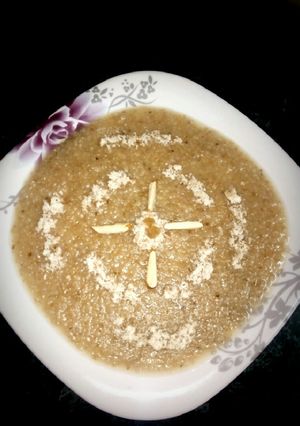 A picture of Jaggery daliya.
