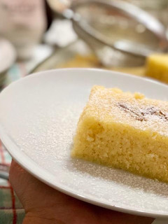 Una foto de Brownie de chocolate blanco en microondas ¡15 minutos!