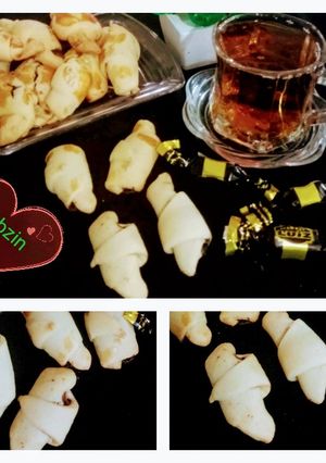 عکسی از دستور شیرینی کروسان شکلاتی😋