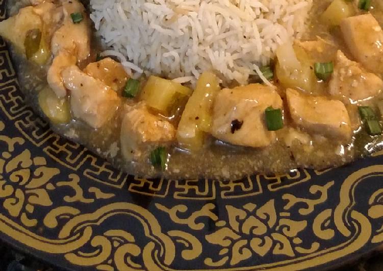 How to Make Super Quick Homemade Fried rice with pineapple chicken #CookpadApp