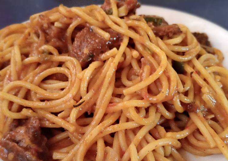 Spaghetti Bolognese with shredded Beef😋 #Cookpad2020 #LagosStat