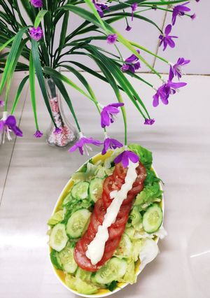 Hình của món Salad trộn dầu dấm sốt phô mai.