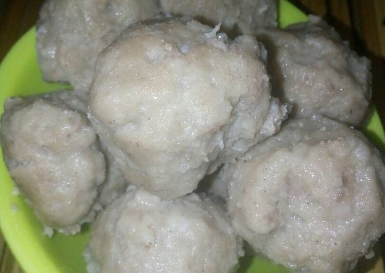 Bakso rumahan simpel no food processor, no blender