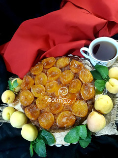 عکسی از دستور کیک برگردان زردآلو solm@z