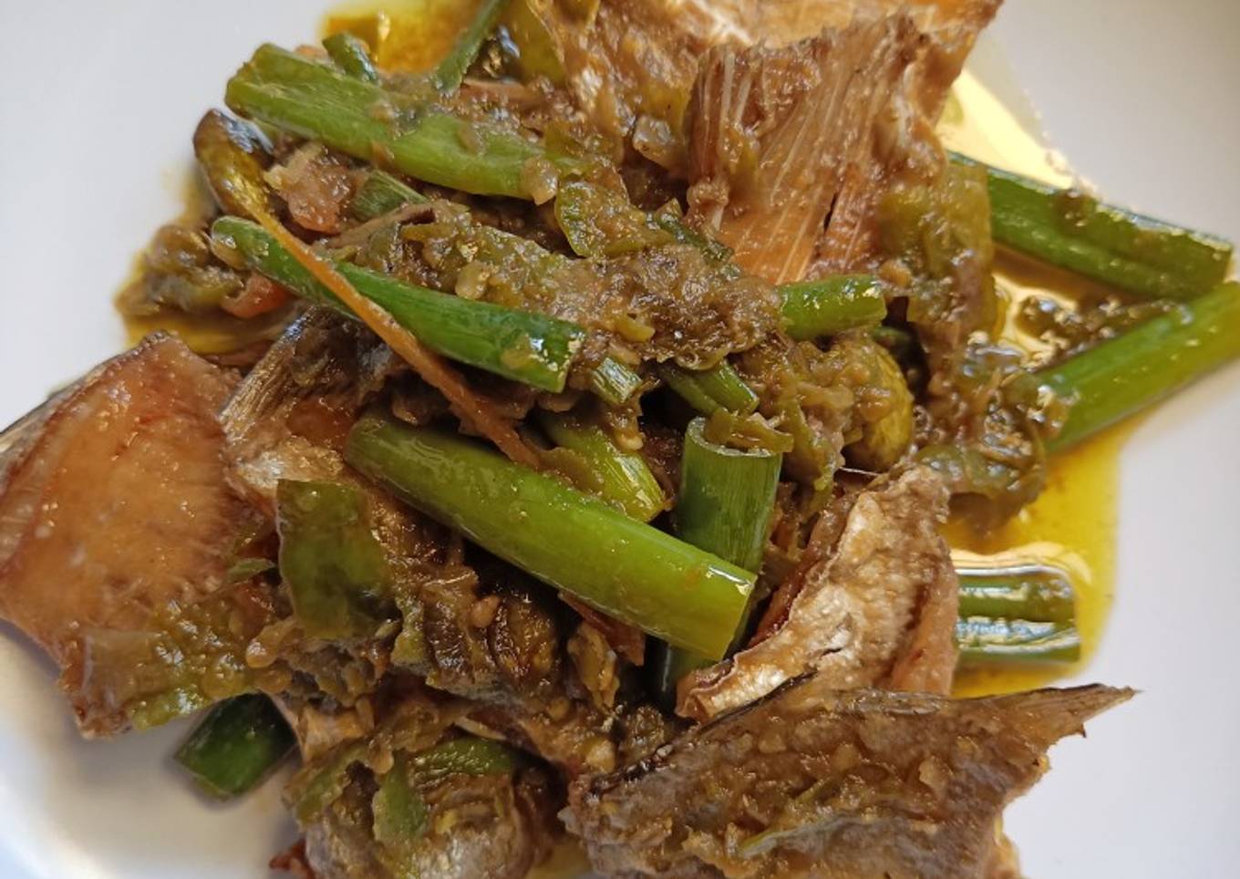 Ikan asin cabai hijau