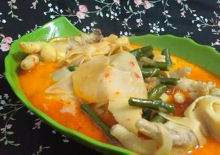 Lodeh rebung mix kacang panjang