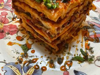 🍃Lasagnes 🧄🧅🫑à la bolognaise 🍅épinards 🥬sauce arrabiata 🌶️