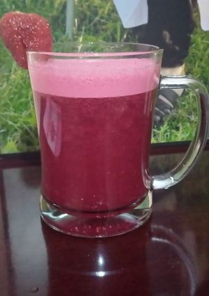 صورة لوصفة عصير الفراولة بالبنجر 😋😋