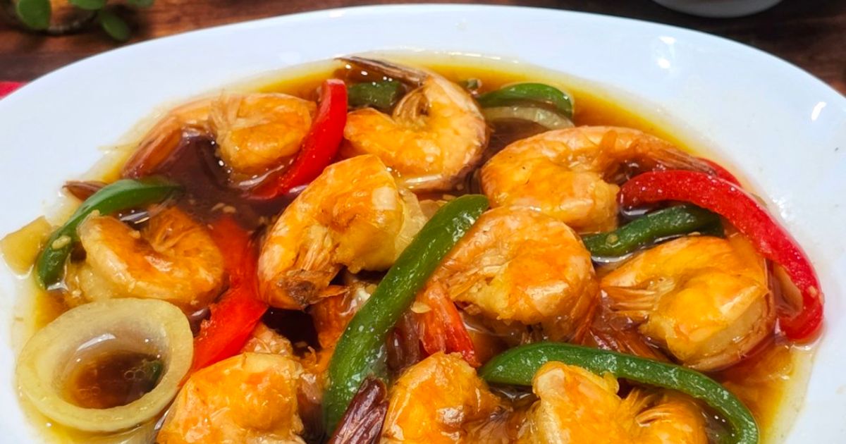 Udang dan Paprika Saus Tiram