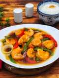 Udang dan Paprika Saus Tiram