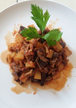 Foto resep Sambel goreng kentang ati ampela + usus