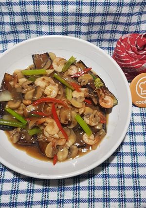 Foto resep Terong Siram Seafood