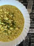 Risotto con Hummus (ceci, curry,cocco,sesamo)