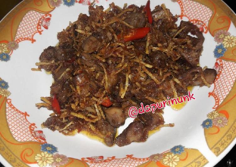 Sambal Goreng hAti Ampela plus Kentang non Msg