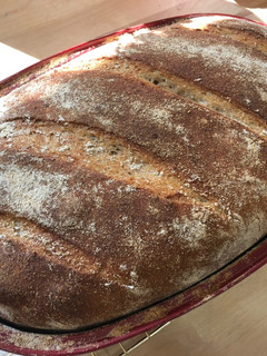 Rozsos, teljes kiőrlésű búzakenyér recept fotója