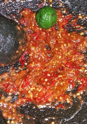 Foto resep Sambal terasi jeruk limo