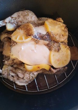 A picture of Lemon pepper and rosemary chicken.