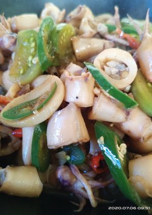Foto resep Cumi asin cabe ijo