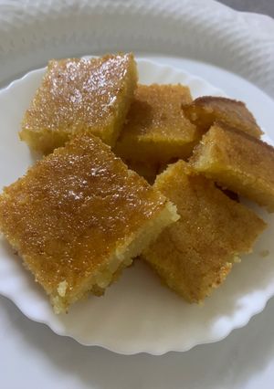 صورة لوصفة بسبوسة زمان بالشيرة