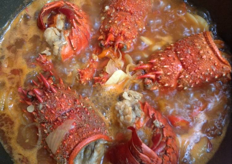 Resep Lobster asam manis pedas Anti Gagal