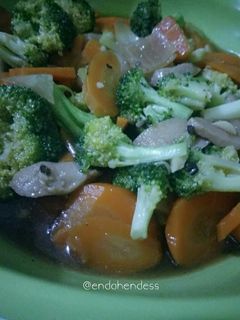 Foto resep Tumis wortel brokoli bakso lada hitam