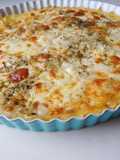 Tarta con masa de Papa de Provolone y Cebolla