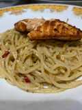 Spaghetti salmon
