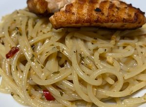 Foto resep Spaghetti salmon
